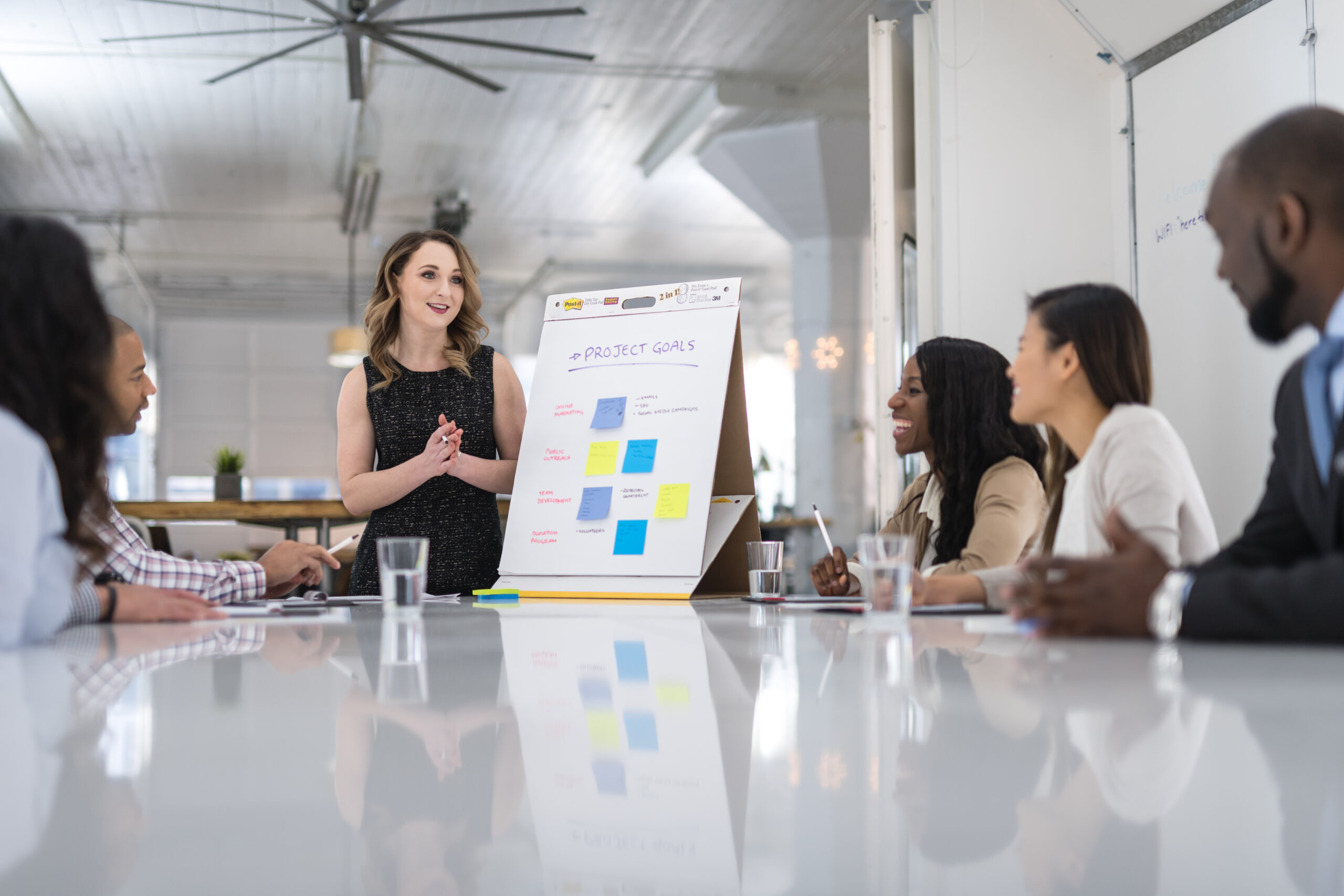 Team meeting at a business startup